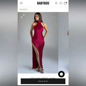 BABYBOO ETTA SATIN MAXI DRESS